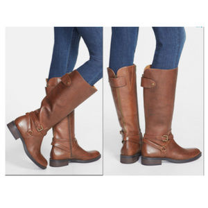 EUC Enzo Angiolini Saevon Riding Boots, Brown, 6 M